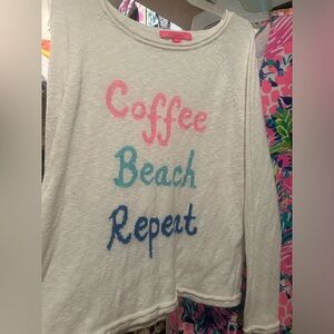 Women’s Graphic Long Sleeve sweater- White